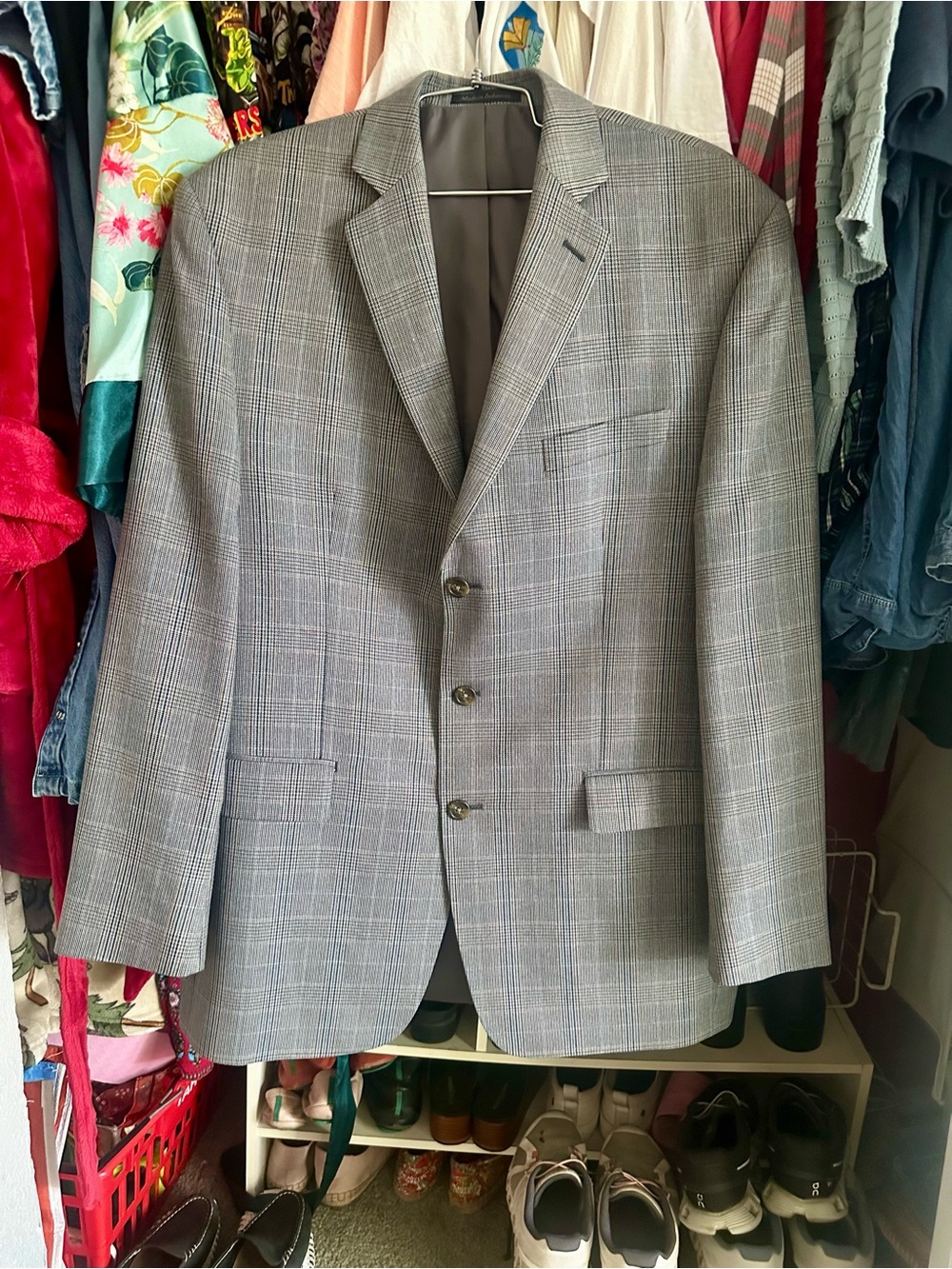 Men's Gray Glen Plaid Blazer - Stylish Classic Fit